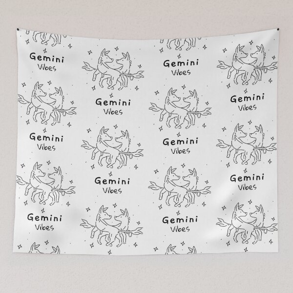 Item preview, Gemini Vibes Dogs Of The Zodiac designed and sold by LadyZodiac.