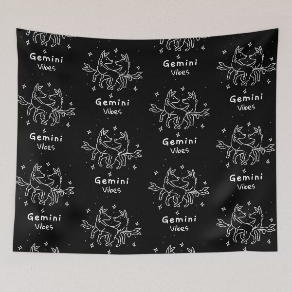 Item preview, Gemini Vibes Dogs Of The Zodiac designed and sold by LadyZodiac.