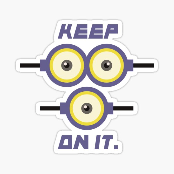 Minions keep eyes on it. Sticker