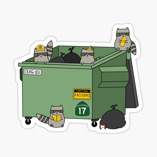 Dumpster Raccoons Sticker