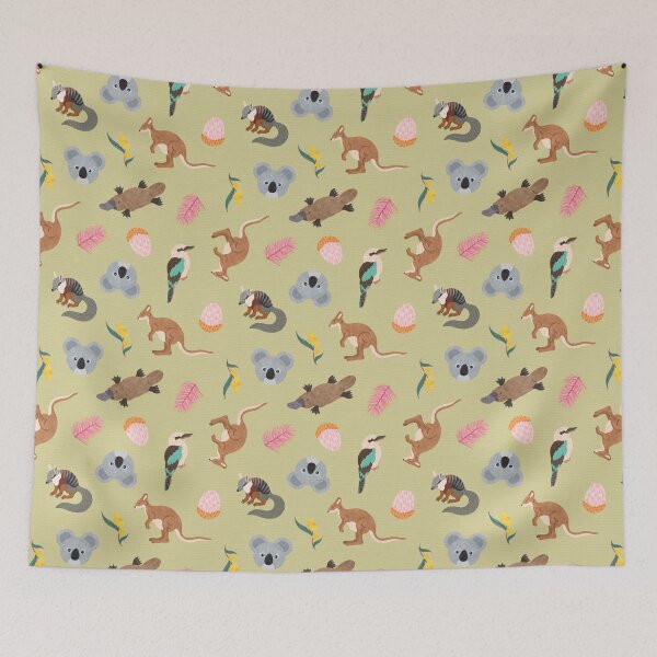 Item preview, AUSSIE ANIMALS PATTERN designed and sold by JasperAndPudArt.