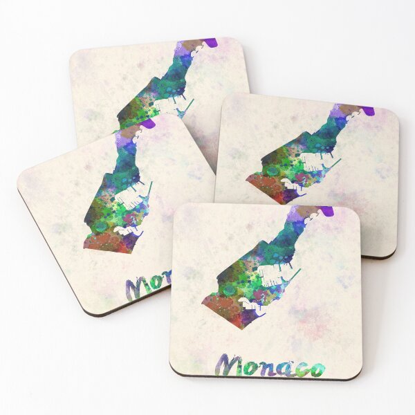 Item preview, monaco watercolor map  designed and sold by paulrommer.