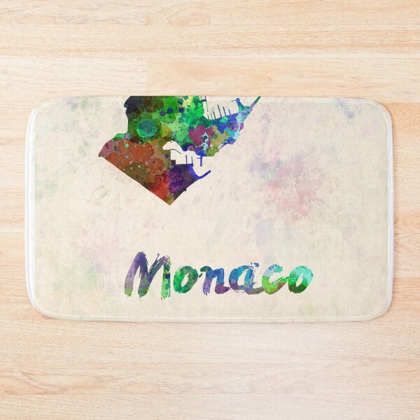 Item preview, monaco watercolor map  designed and sold by paulrommer.