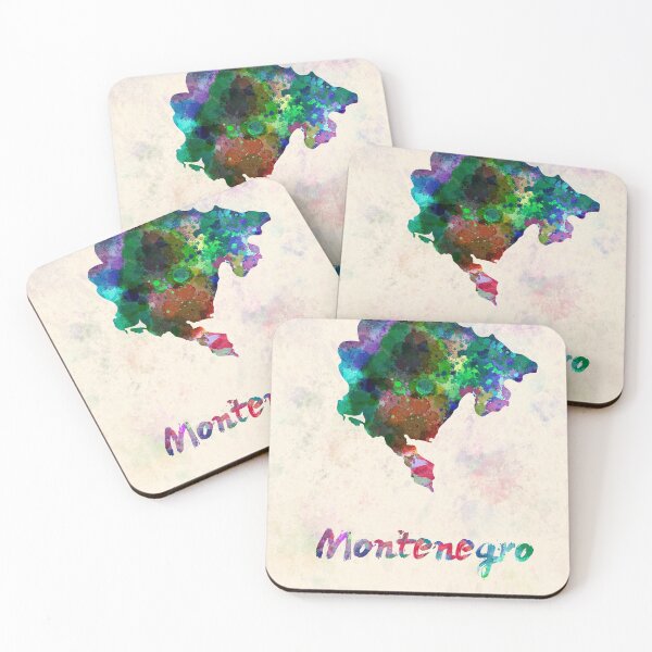 Item preview, montenegro watercolor map  designed and sold by paulrommer.