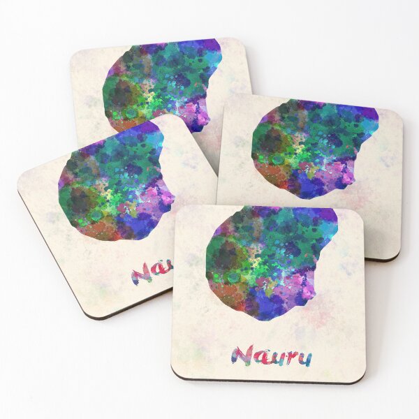 Item preview, Nauru watercolor map  designed and sold by paulrommer.