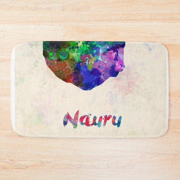 Item preview, Nauru watercolor map designed and sold by paulrommer.