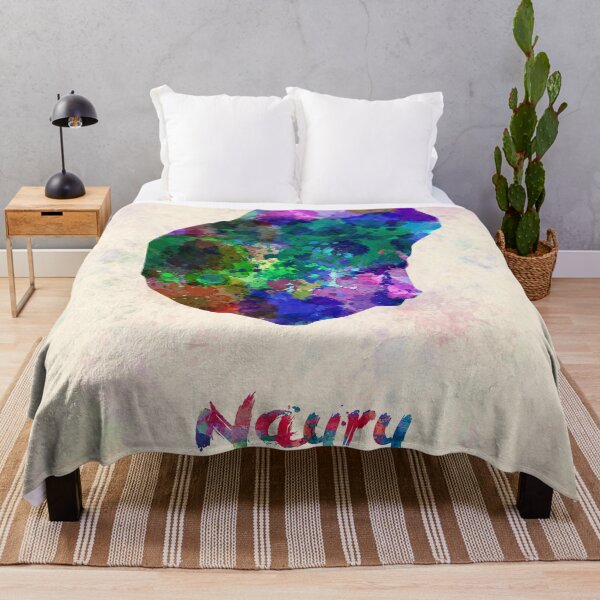 Item preview, Nauru watercolor map designed and sold by paulrommer.