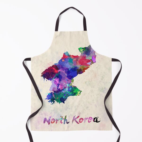 Item preview, North korea watercolor map designed and sold by paulrommer.