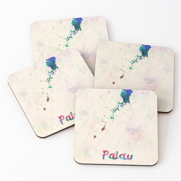 Item preview, Palau watercolor map  designed and sold by paulrommer.