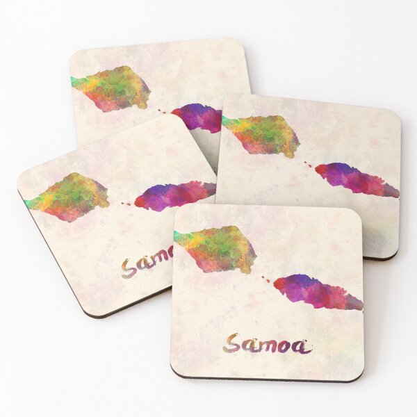Item preview, Samoa watercolor map designed and sold by paulrommer.