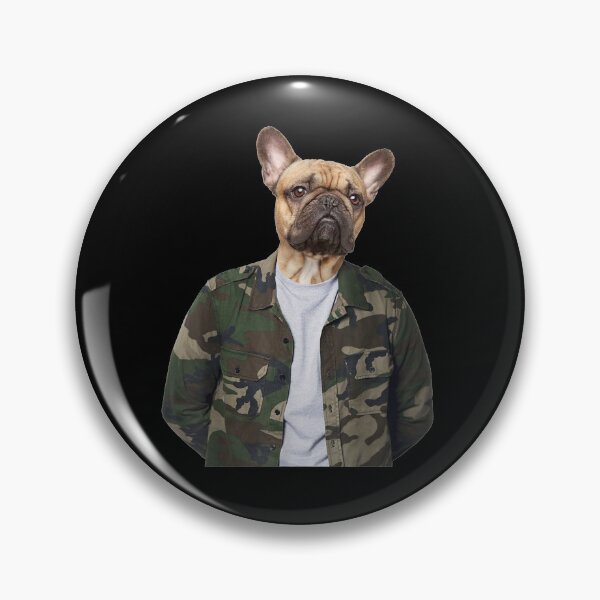Item preview, French Bulldog In Camouflage Jacket For Dog Lovers designed and sold by charissamo77.