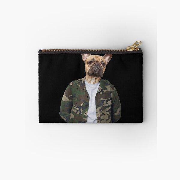 Item preview, French Bulldog In Camouflage Jacket For Dog Lovers designed and sold by charissamo77.