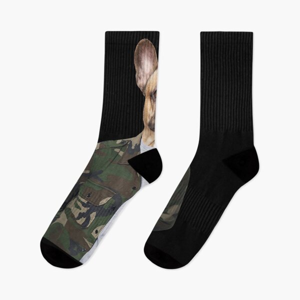 Item preview, French Bulldog In Camouflage Jacket For Dog Lovers designed and sold by charissamo77.