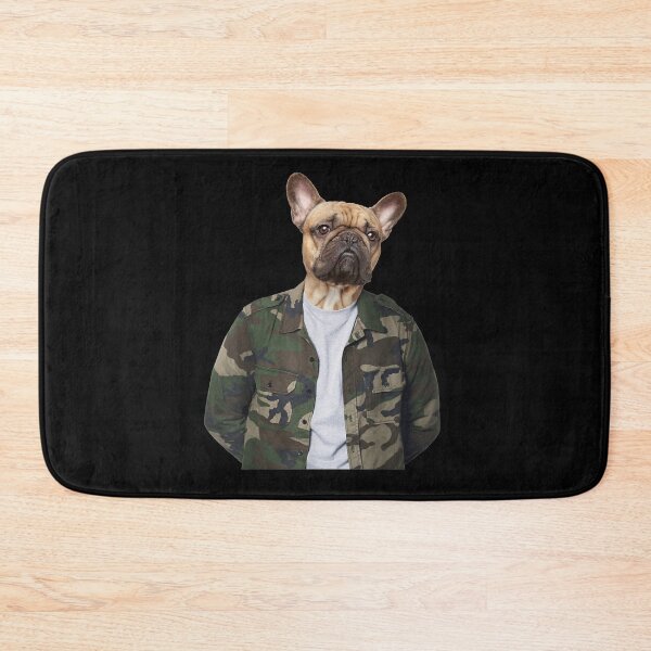 Item preview, French Bulldog In Camouflage Jacket For Dog Lovers designed and sold by charissamo77.