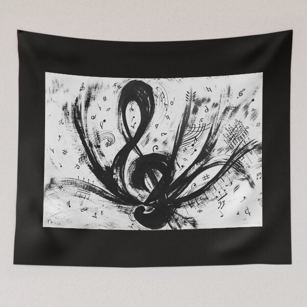 Item preview, Abstract musical notes painting designed and sold by Sonia dutta_art.
