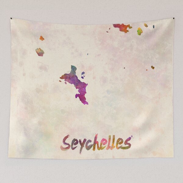 Item preview, Seychelles watercolor map designed and sold by paulrommer.