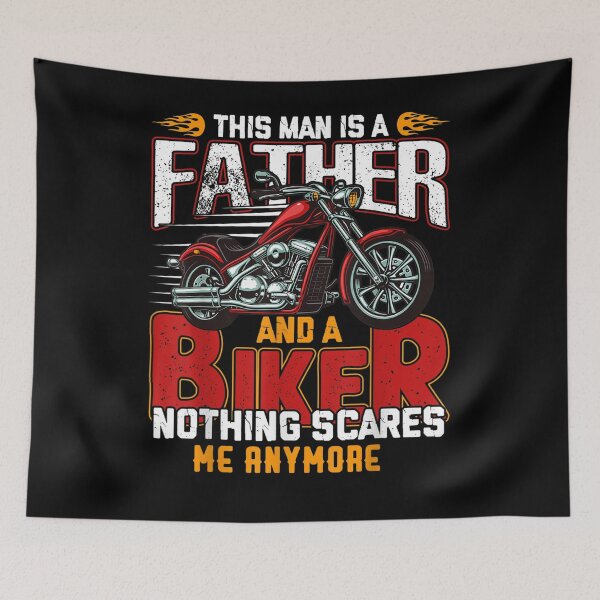 Item preview, Mens Biker Dad Funny Fathers Day Motorcycle Nothing Scares designed and sold by charissamo77.