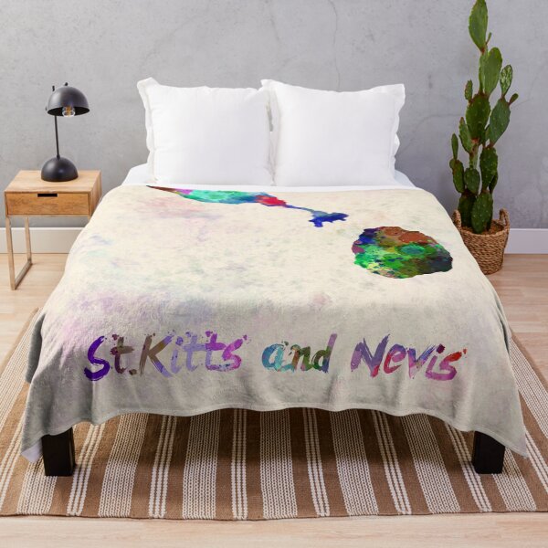 Item preview, st kitts and nevis watercolor map designed and sold by paulrommer.