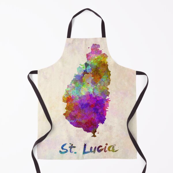 Item preview,  st lucia watercolor map  designed and sold by paulrommer.