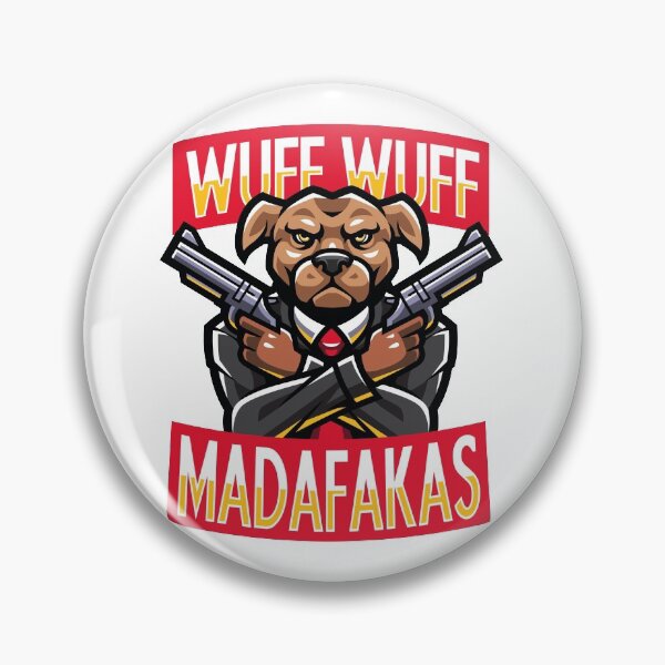 Artikelvorschau, Wuff Wuff Madafakas Vintage Crazy Dog Funny Graphic entworfen und verkauft von lotushaza.