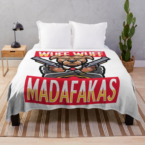 Item preview, Woof Woof Madafaka's Vintage Crazy Dog Funny Graphic designed and sold by lotushaza.