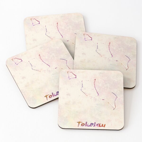 Item preview, Tokelau watercolor map  designed and sold by paulrommer.