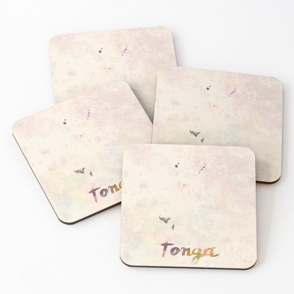 Item preview, Tonga watercolor map designed and sold by paulrommer.