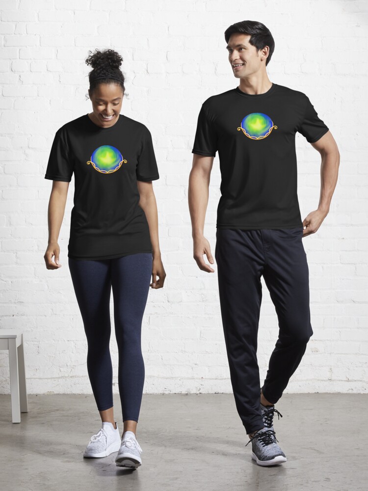 Thumbnail 1 of 7, Active T-Shirt, Cradled Globes - Terra Gold designed and sold by StephOBrien.