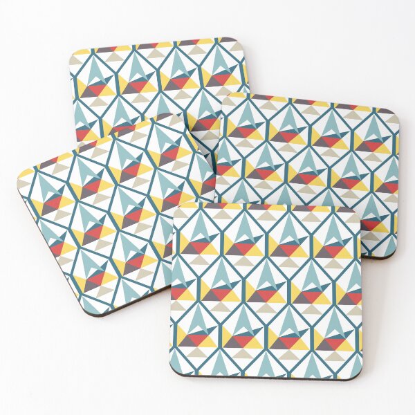 Item preview, White with Multicoloured Geometric Design designed and sold by shadowbright.