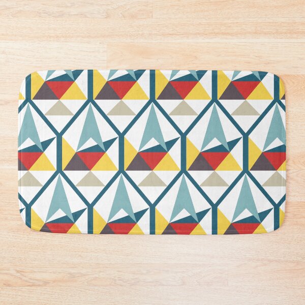 Item preview, White with Multicoloured Geometric Design designed and sold by shadowbright.