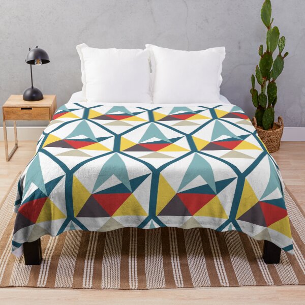 Item preview, White with Multicoloured Geometric Design designed and sold by shadowbright.