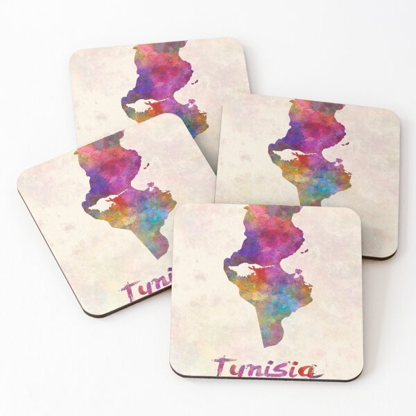 Item preview, Tunisia watercolor map  designed and sold by paulrommer.