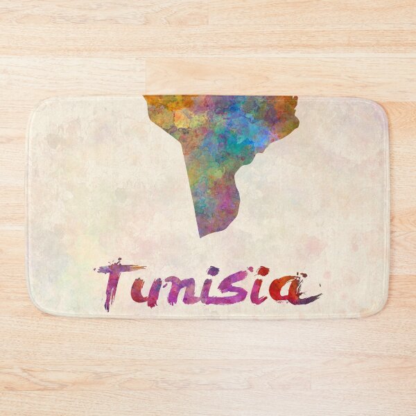 Item preview, Tunisia watercolor map  designed and sold by paulrommer.