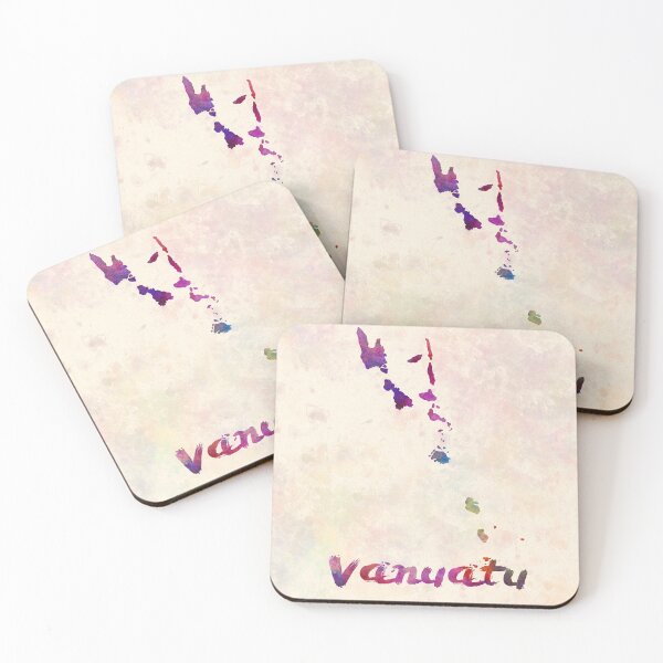 Item preview, Vanuatu watercolor map designed and sold by paulrommer.