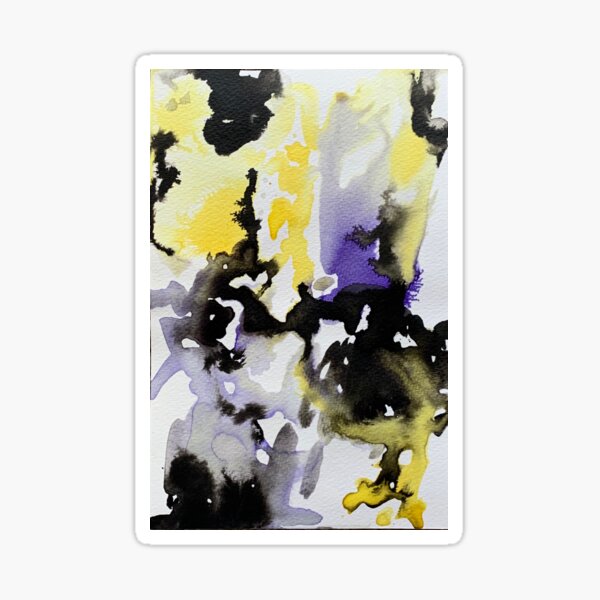 Nonbinary Pride Abstract Painting Sticker
