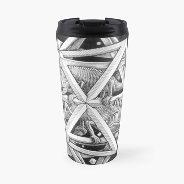 MC Escher Halftone Travel Mug