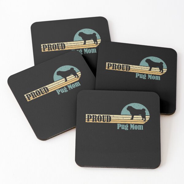 Item preview, Proud Pug Mom Retro Dog Lover Gift designed and sold by besTmanuFacture.