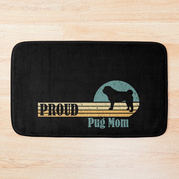 Item preview, Proud Pug Mom Retro Dog Lover Gift designed and sold by besTmanuFacture.