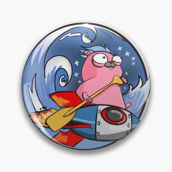 Item preview, Golang Gopher Rocket launch designed and sold by BeatkaLipska.