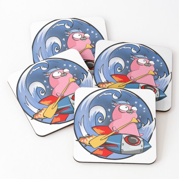 Item preview, Golang Gopher Rocket launch designed and sold by BeatkaLipska.