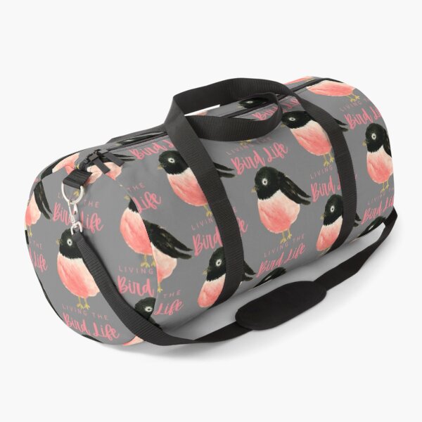 Pink Bird Living The Bird Life Duffle Bag