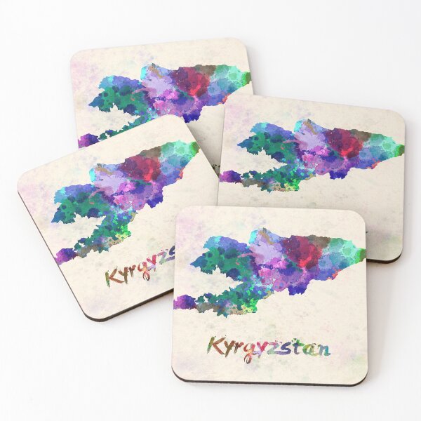 Item preview, Kyrgyzstan  watercolor map designed and sold by paulrommer.