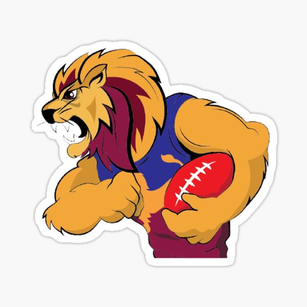 AFL Brisbane Lions Custom Name Number Mascot Baseball Jersey