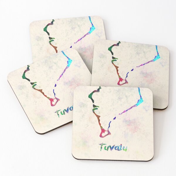Item preview, Tuvalu watercolor map designed and sold by paulrommer.