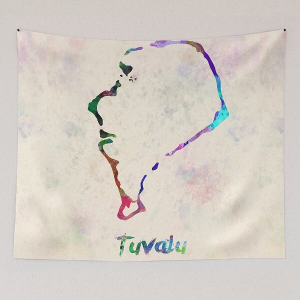 Item preview, Tuvalu watercolor map designed and sold by paulrommer.