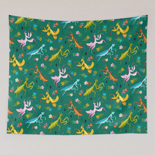 Item preview, An Unordinary Array of Praying Mantises - Kelly Green designed and sold by TigaTiga.