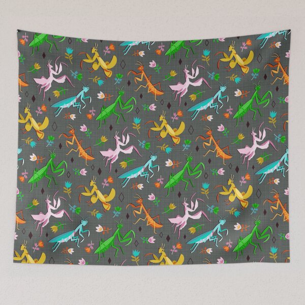 Item preview, An Unordinary Array of Praying Mantises - Grey designed and sold by TigaTiga.