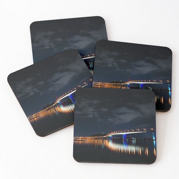 Item preview, Kaita bridge night lights fine Art print designed and sold by Zs Photo.