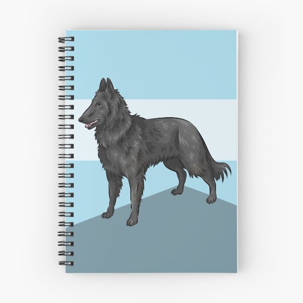 Item preview, Belgian Shepherd Dog | Groenendael | Blue Background | Cute Dog Art designed and sold by shirinsart.
