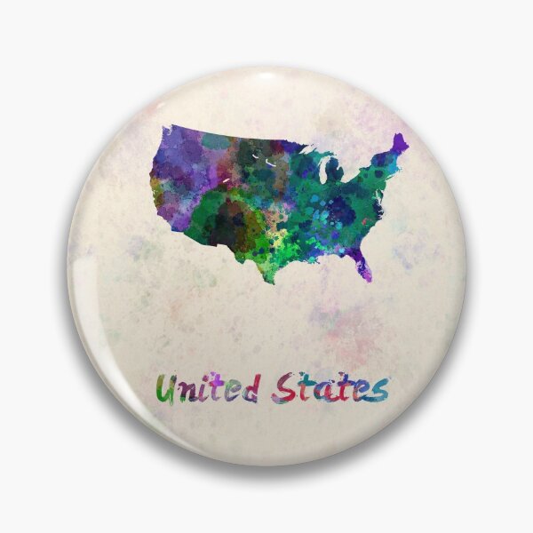 Item preview, United states  watercolor map  designed and sold by paulrommer.